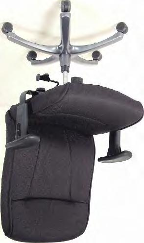 00 Thick padded contour Black bonded leather seat & back with built-in lumbar support 400 lb.