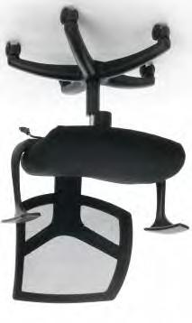 reduce pressure on the lower spine Forward pitch seat and back Ergonomically formed seat 50 pound weight capacity IN STOCK: Black 4.