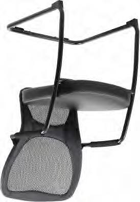 00 Mesh back with lumbar support Padded flip arms Pneumatic seat height adjustment Metal base in Black finish IN STOCK: Black Mesh Back/Black fabric seat/black Base 4 5.