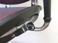Move the lever forward to lock your chair in its new position.