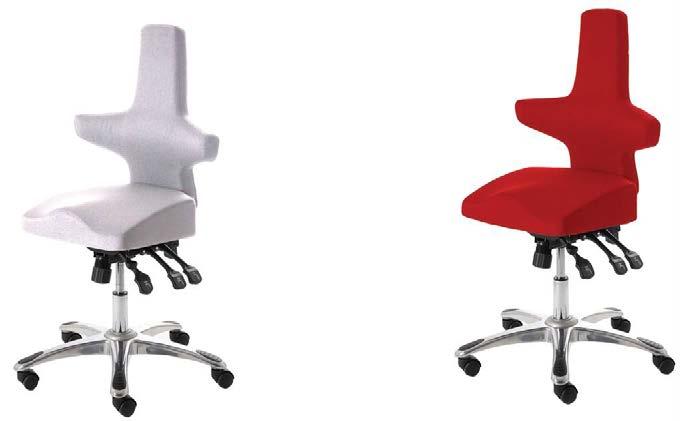 Saltire Fabric RRP 727 Unique backrest shape provides versatile seating positions The ideal chair for healthcare or creative professionals & where posture is important Polished