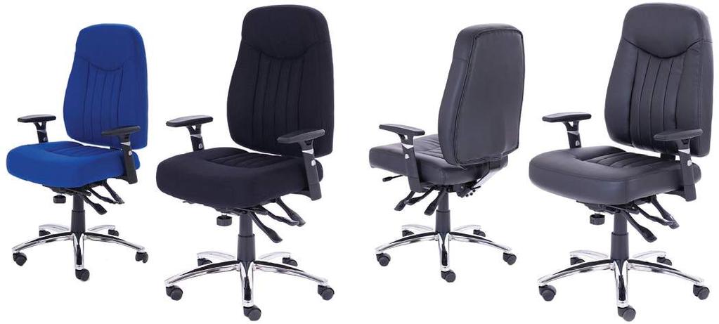 Barcelona Plus Fabric Barcelona Plus Leather RRP 400 RRP 400 Asynchronous seat and backrest angle adjustments Asynchronous seat and backrest angle adjustments Ratchet backrest height adjustment