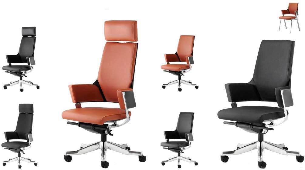 Enterprise High Back RRP 709 RRP 676 Stylishly designed frame encompasses luxurious upholstered armrests Contemporary aluminium accent detailing throughout High density, quality foam provides optimal