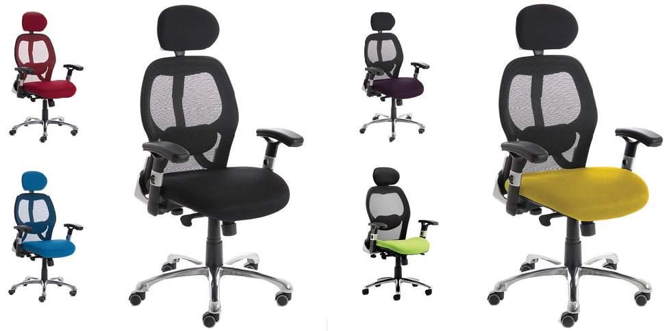 Sanderson Sanderson Bespoke RRP 359 RRP 380 Breathable mesh backrest upholstery Customise the Sanderson chair to suit your personal lumbar support pad preference or to match company colours.