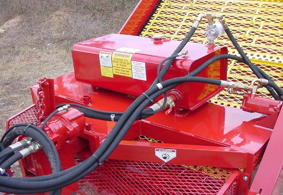 A good place to chain the pump is around the top link pin. Always try to pull the pump from the PTO after it is chained into place. If the pump slides very far back on the shaft it is not snug enough.