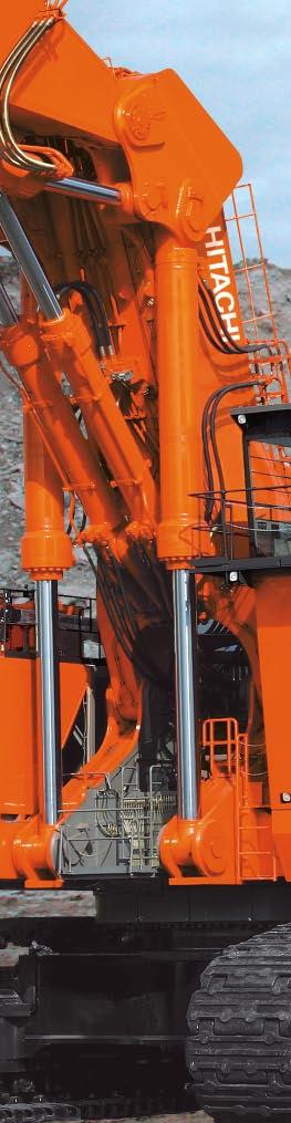 EX8000-6 SPECIFICATIONS CONTROLS Two Implement Levers Wrist-control-type electric lever. Right lever is for boom and bucket control, left lever for swing and arm control.