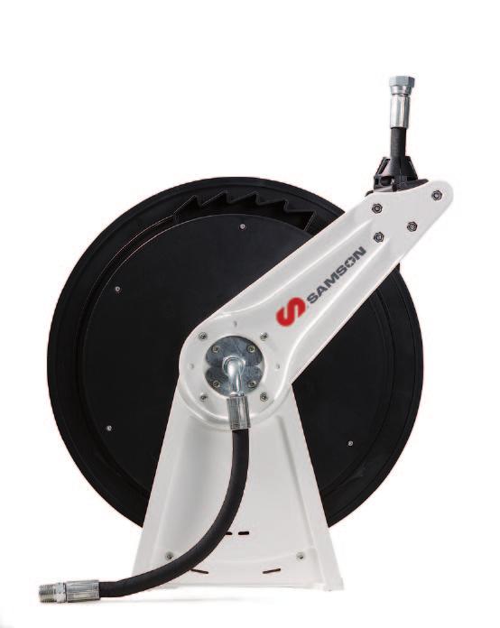 506 series aluminum reels DIMENSIONS 12.2 Part Nº 360 119 8.7 Ø 0.4 5.1 Ø 0.4 19.2 Ø 17.7 18.9 7.7 Hose reels are delivered from factory with the guide arm in the CM position.