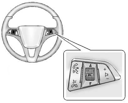 Steering Wheel Controls For vehicles with audio steering wheel controls, some audio controls can be adjusted at the steering wheel.