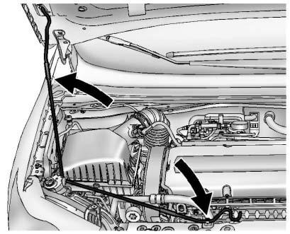 Do not allow contaminants to contact the fluids, reservoir caps, or dipsticks. Hood To open the hood: 2.