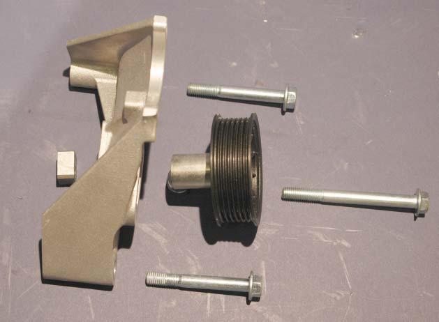 if not, use the shims supplied to move crank drive pulley out so that the grooves in both pulleys are parallel.