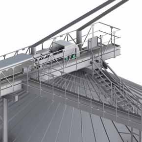 93 kn) walkway without conveyor path when needed bin Peak Support can support up to 60,000 lbs (266 kn) of catwalk load OPTIONS ladders platforms towers roof Stairs with