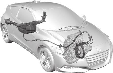 2. About Hybrid Vehicles 2. About Hybrid Vehicles The CR-Z s IMA system uses a high voltage of 100.8V.