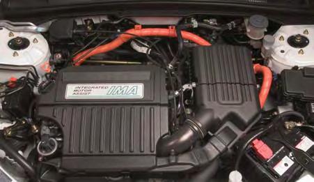 Vehicle Description Part: 1 GASOLINE ENGINE The main power source of all Honda hybrids is a conventional gasoline engine, located under the hood.
