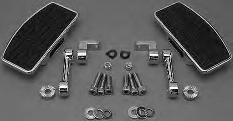99 CHASSIS Adjustable Passenger s Mini-Floorboard Kits for Softail Models Designed to bolt to the passenger footpeg mounting points.