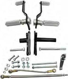 Forward control kits are made to fit all 883 and 1200 models of Harley Davidson Sportster 5 speed from 91-03.