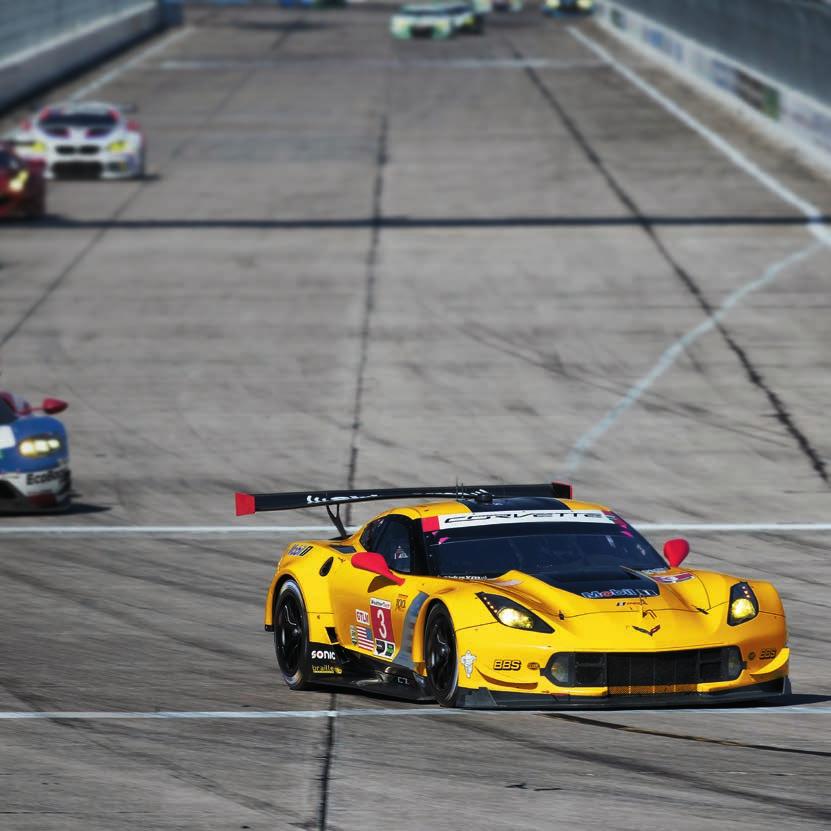RACING CORVETTE RACING HAS WON BACK-TO-BACK MANUFACTURER AND DRIVER CHAMPIONSHIPS IN IMSA GTLM COMPETITION.