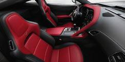 Seating Surfaces with Available Red Custom Stitching and Competition Sport Seats (3LZ) Kalahari Leather
