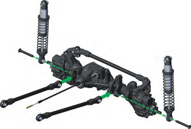 Front Shock Assembly 3x27mm Front Axle Assembly Right