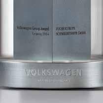 Volkswagen recognized FUCHS for innovation, R&D, product quality and competent project management.
