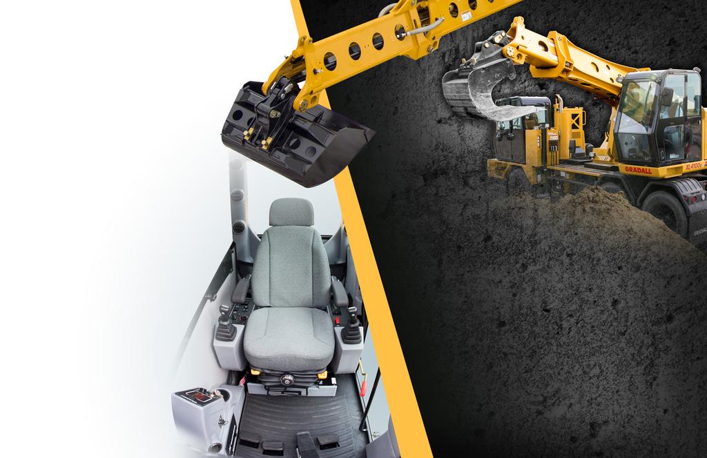 UPPERSTRUCTURE CABS DESIGNED FOR COMFORT AND WORKING EFFICIENCY Gradall excavator upperstructure cabs are designed to meet the need for greater productivity with a