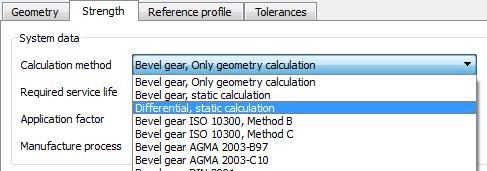 3 Bevel gear report, section 1 tooth geometry 2.3 Calculation of static strength Differential bevel gears are usually calculated with static load because they usually operate in static applications.