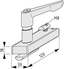 8.1.7 Accessories for Linear Slides Components for expanding the range of applications of item linear slides: > Slide Clamps for hand-operated