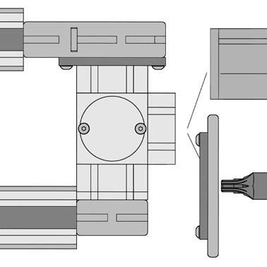 with MB Building Kit System products Modular design of Bevel Gearbox with aluminium housing and Bearing Blocks The diagram opposite is used for