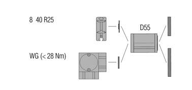 The various output shafts of the gears and / or motor drives are easily matched by machining the Coupling Half on the drive side.