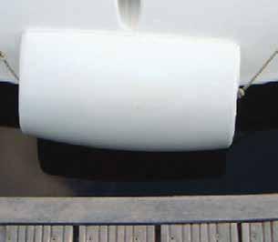 It protects the stern from anchor swinging.