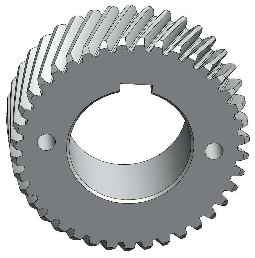 Place the gears on a flat surface and align the keyways.