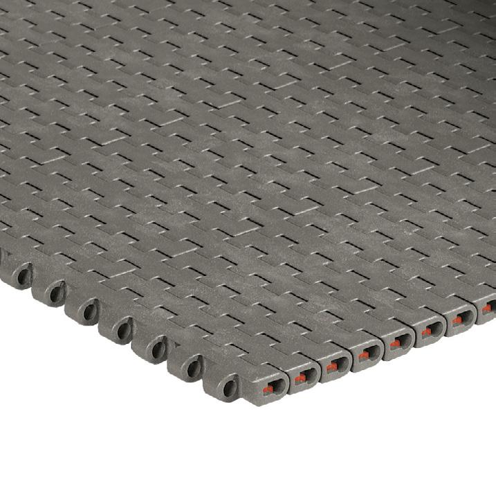 600 SERIES METRIC STANDARD 1/2 Modular Belts and chains 8,7 mm (0,343 ) thickness Solid top This belt offers a smooth and completely closed surface to provide excellent support and minimize product
