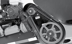 4.3.4 Drive Belt Tension: To adjust belt tension, follow this procedure: WARNING: Rotating Part Hazard Turn off engine or motor, remove power supply and wait for all belts to stop rotating.