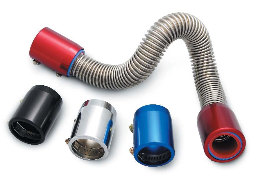 FORM-A-FLEX HOSE KITS COOLING SYSTEM Hose constructed from corrosion resistant 300 series stainless steel tubing Hose can be permanently hand-bent in tight radii and still remain flexible Wormgear