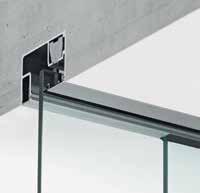 STANDARD SLIDING DOOR SYSTEMS EKU PORTA 100 GWF LOW PROFILE, CONCEALED SLIDING GLASS AND FIXED GLASS SYSTEM Single straight sliding 220 lb (100 kg) Door Height Soft-Close Mechanism 5/16 to 1/2 (8 to