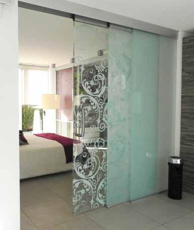 DUCASSE TWIN TELESCOPIC VD SYNCHRONIZED TELESCOPIC SLIDING SYSTEM FOR TWO GLASS DOORS Telescopic 176 lb (80 kg) Door Height 3/8 (10 mm) 48 (1 219 mm) Max.