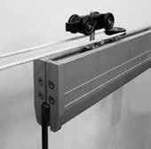 This is an efficient sliding solution for 3/8 (10 mm) thick glass, and the basic design of its compression clamps make it easy to install.