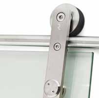 secure, stainless steel round track. It is a versatile sliding door solution with an optional soft-stop mechanism and track extensions.
