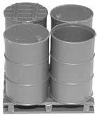 50 #2023 4 DRUMS & LIDS $3.50 THESE ARE STANDARD 55 GALLON STEEL DRUMS.