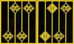 WARNING SIGNS ROAD PATH III 8 DIFFERENT #2074 8 00