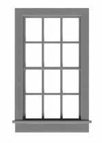 50 29 x 82 4/4 DOUBLE HUNG WINDOW INJECTION MOLDED PRECUT GLAZING AND SHADES. OPENING.