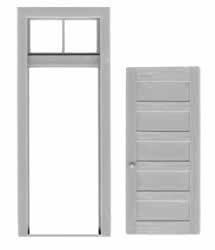DOORS 8 36 x 84 5 PANEL O SCALE DOOR. SEPARATE SO IT CAN BE MODELED IN ANY POSITION.