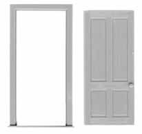 DOOR IS DETAILED ON BOTH SIDES. OPENING.815 x 1.75. #2039 2 SETS $3.50 36 x 84 5 PANEL O SCALE DOOR.