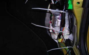 4-3 (f) Route the harness along the OE harness to the right side of the vehicle as shown, and secure with two (2) wire