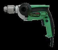 vibration 3.3 lbs, lightweight and compact for greater ease of use and maneuverability Wood 1-9/32" Steel 3/8" 3/8" 9-Amp Drill, EVS, Reversible D10VF Amps 9.0 Chuck 3/8" Keyed 0-3,000 RPM 139.