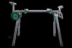 Assembly 988104 UU240F Heavy-Duty Miter Saw Stand Material support extensions (extend 8') for supporting longer material Heavy-duty steel construction can support up to 400 lbs Stand weighs only 50