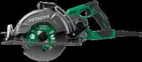 6,800 RPM (no  scale: For durability and accurate cuts Unique cord hook repositions the cord for cutting convenience Cut Depth @ 45 1-27/32" Cut Depth @ 90 2-3/8" 7-1/4" Circular Saw C7SB3 Amps 15