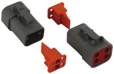 shell. The DTP connectors are currently available in two and four pin configurations.