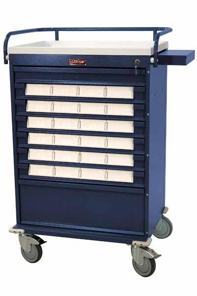 Value Line Med Bin Cart with 24 5 inch Bins, Key Locking #VLT24BIN5 Harloff s value medication carts offer many of the same features our customers love in our large med carts at an economical price