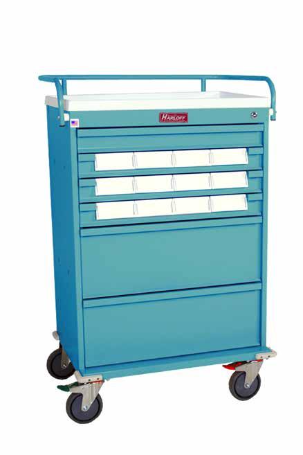 Value Line Med Bin Cart with 12 5 inch Bins, Key Locking #VLT12BIN5 Harloff s value medication carts offer many of the same features our customers love in our large med carts at an economical price