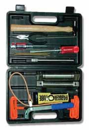 Tools include: - Hammer - Pliers - Open Face Spanner - Strap Wrench - O-Ring Lubricant - 2 O-Ring Tools - 2 Screw Drivers - 2 Punches - 3 Swivel Adapter Tools - 8 Hex Wrenches Size: 12" x 8 1 2" x 2